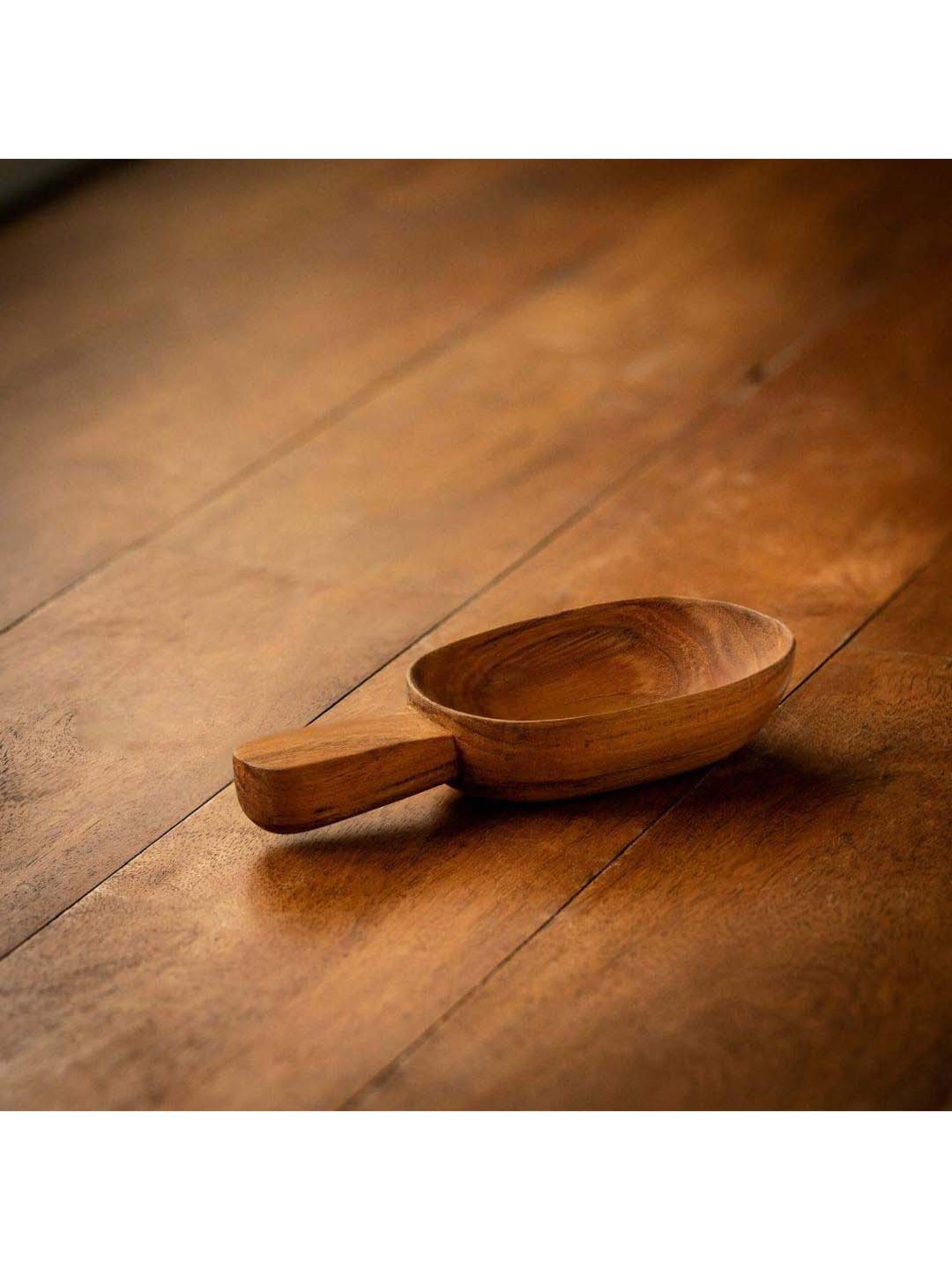 ellementry Natural Teak Wood Scoop - Set of 1