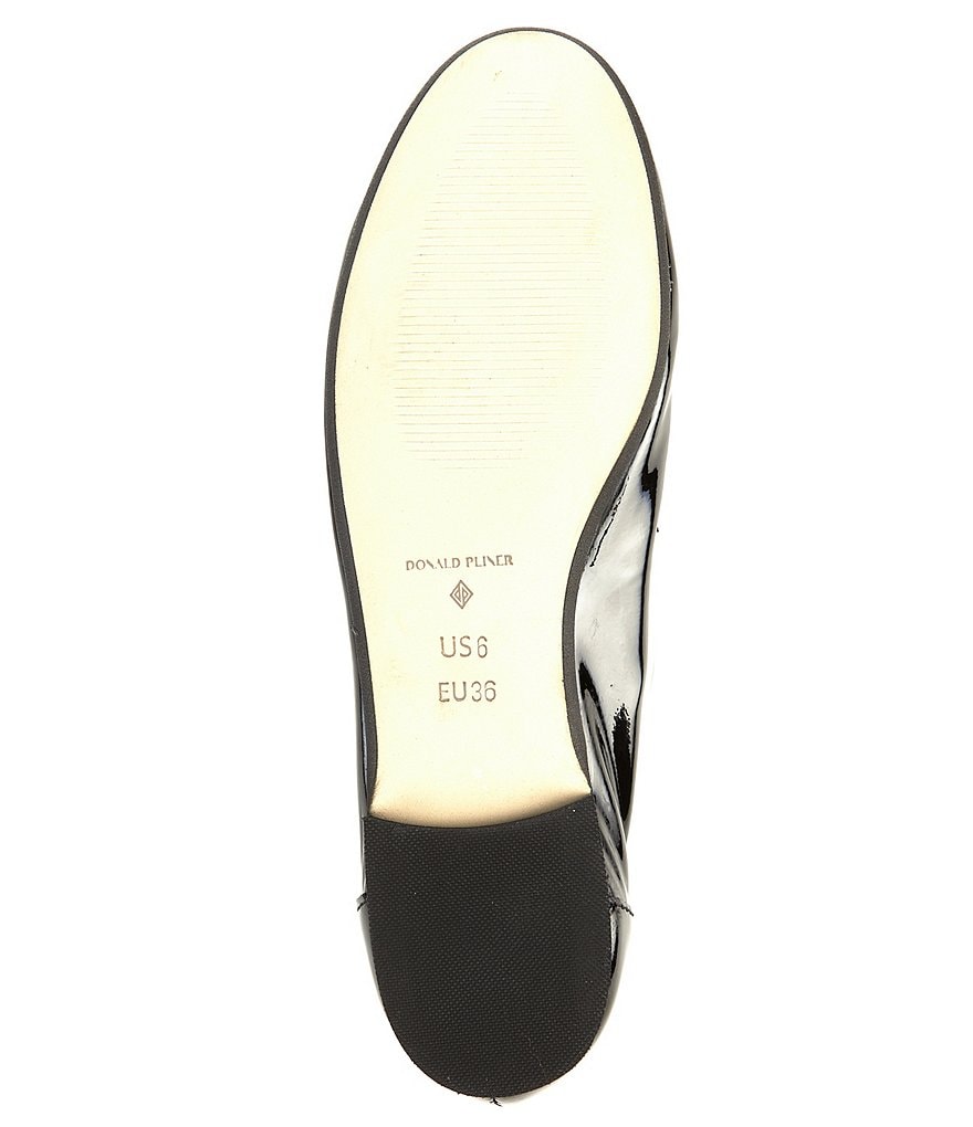 Donald Pliner Balton Patent Leather Chain Detail Loafers