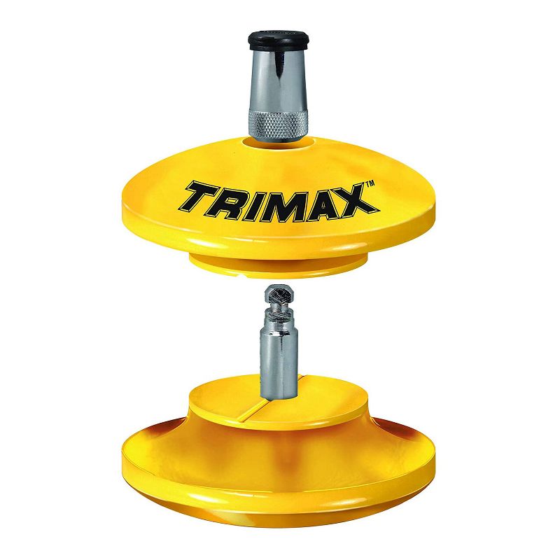 TRIMAX TLR51 5th Wheel Metal Alloy Vehicle Trailer Hitch Lunette Tow Ring Anti Theft Safety Lock w/ Rugged Yellow Powder Coat and 2 Key Set