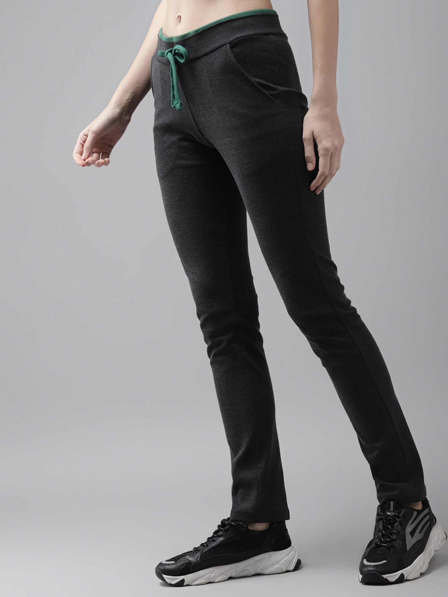 Cayman Grey Mid Rise Trackpants