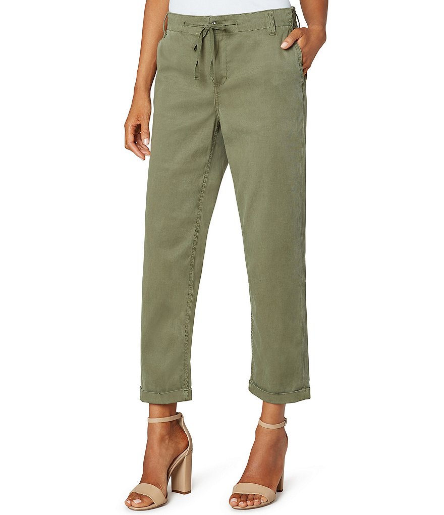Liverpool Los Angeles Drawstring Rolled Cuff Waistband Utility Pants