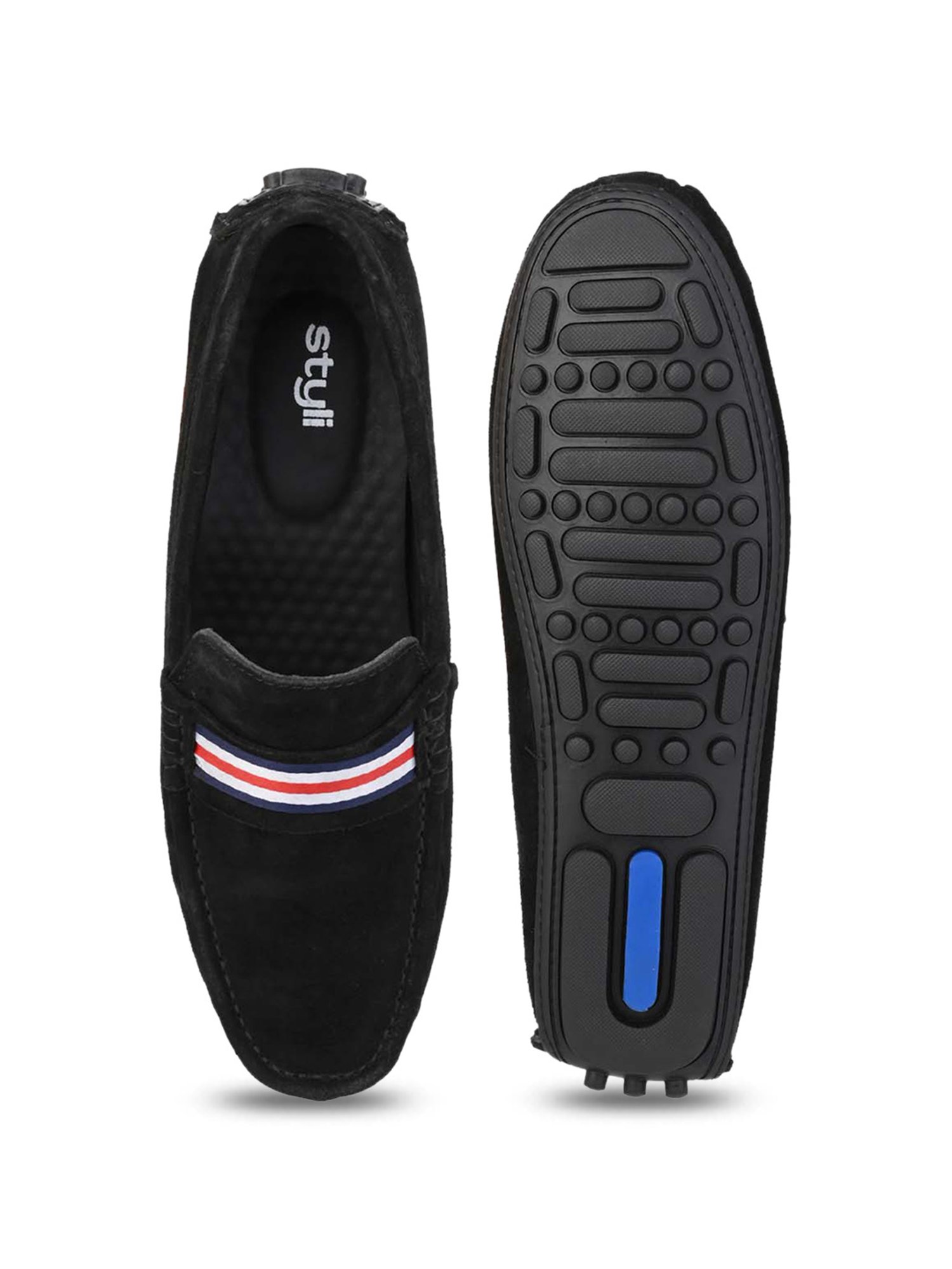 Styli Men's Black Casual Loafers