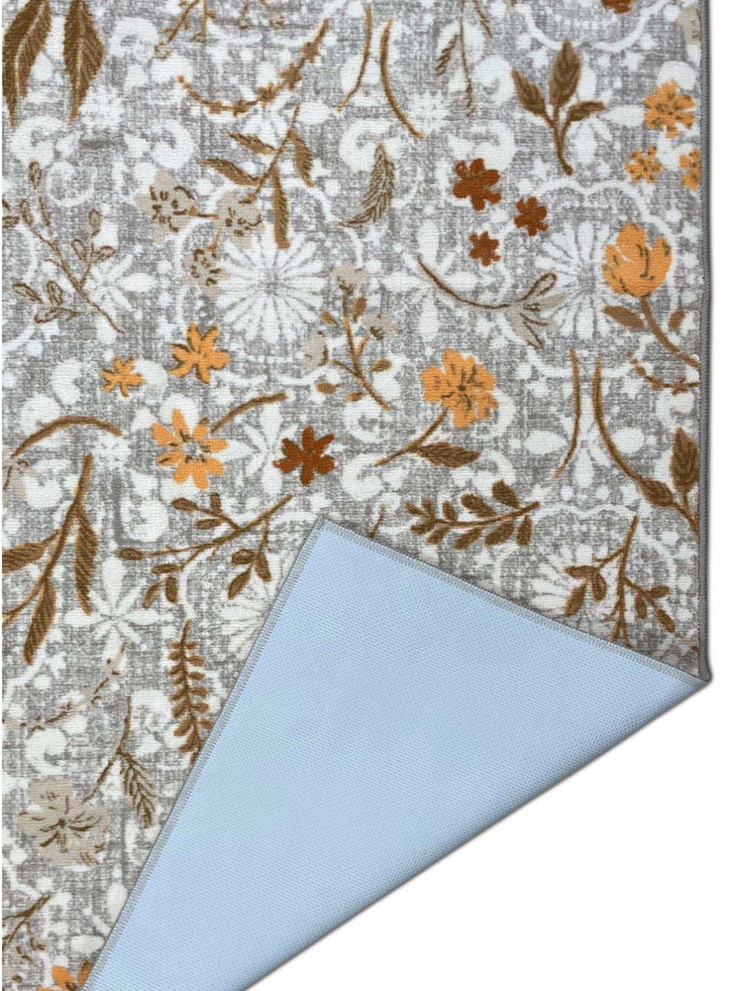 Welspun Blissful Grey Polyester 400 GSM Anti Skid Area Rugs