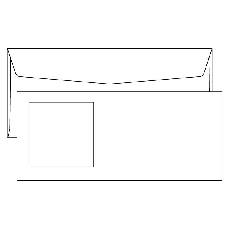 #10 4-1/8" x 9-1/2" Peel 'n View Detachable Note / Hidden Window Envelopes, 24# White, 92% Brightness (Box of 500)