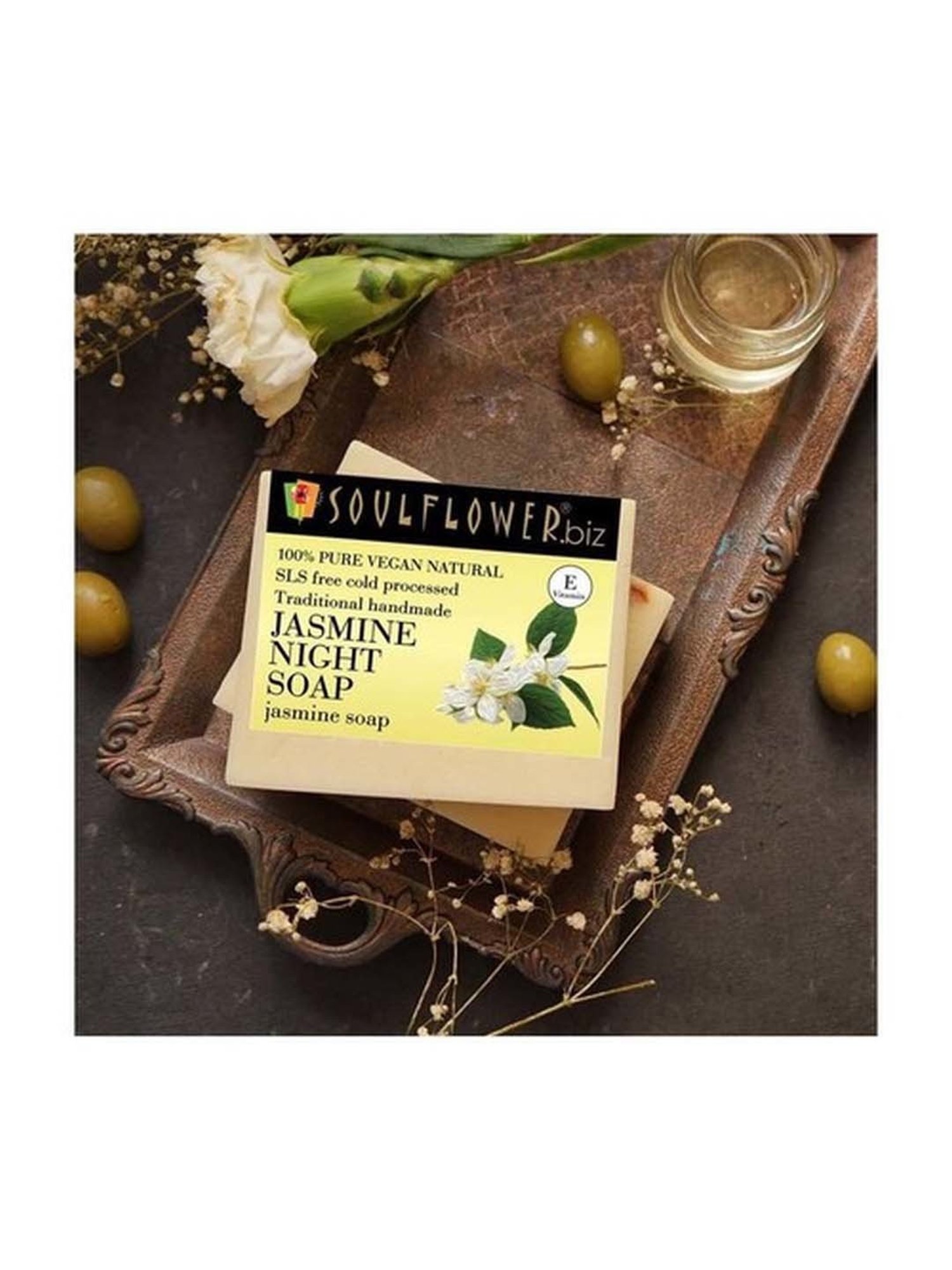 Soulflower Jasmine Night Soap - 150 gm