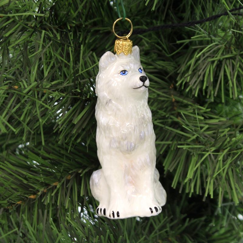 Joy To The World 3.5" Siberian Husky Ornament Pet Set Dog Paws  -  Tree Ornaments