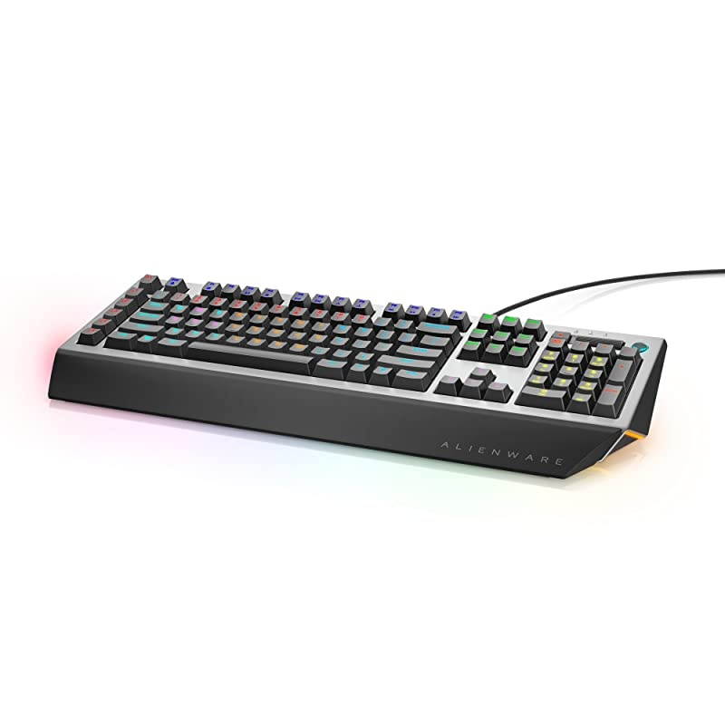 Dell  Pro Gaming Mechanical Keyboard AW768 - AlienFX 16.8M RGB 13 zone-based Lighting - 15 programmable macro key functions, Silver