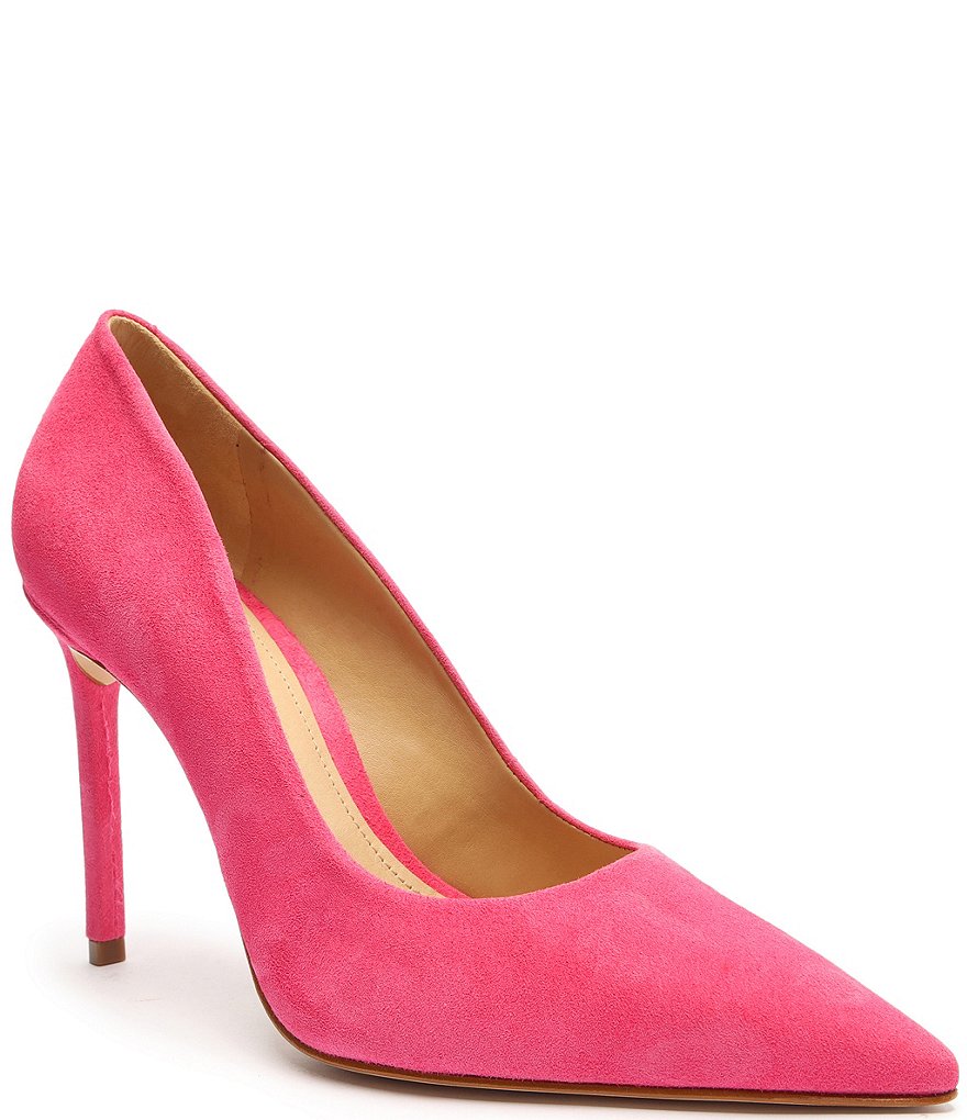 Schutz Lou Suede Pointed Toe Pumps