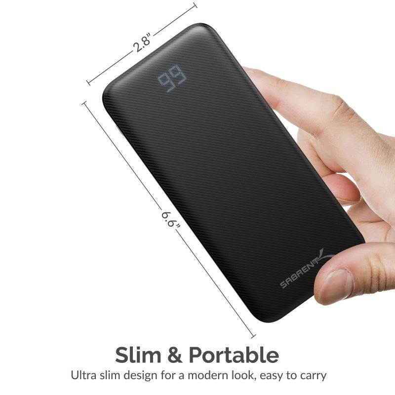 Sabrent 20000 mAh USB C PD Power Bank with Quick Charge 3.0 USB (PB-Y20B)