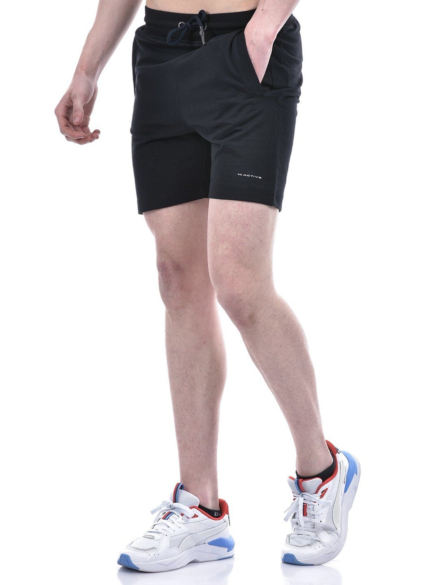 Numero Uno Navy Regular Fit Sports Shorts