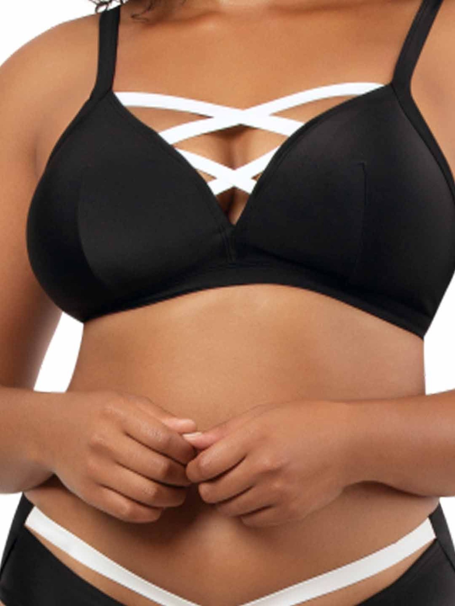 PARFAIT Black & White Swim Top