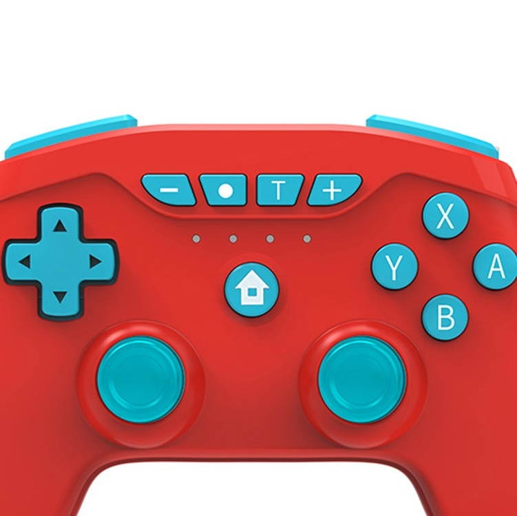 Wireless 6-Axis Gamepad Bluetooth Dual Vibration Controller For Switch Pro, Product color: Red +