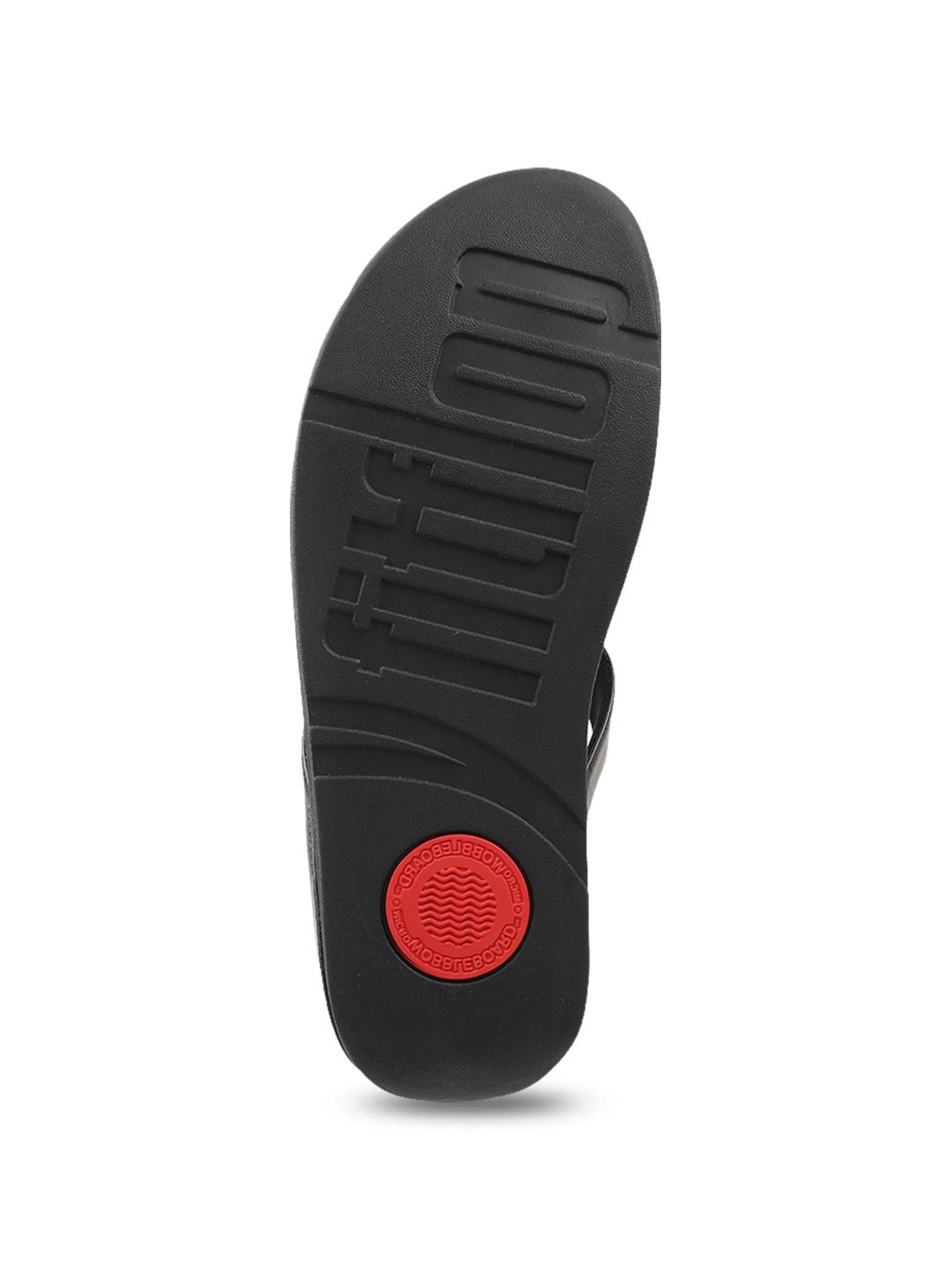 FitFlop Women's Black T-Strap Wedges