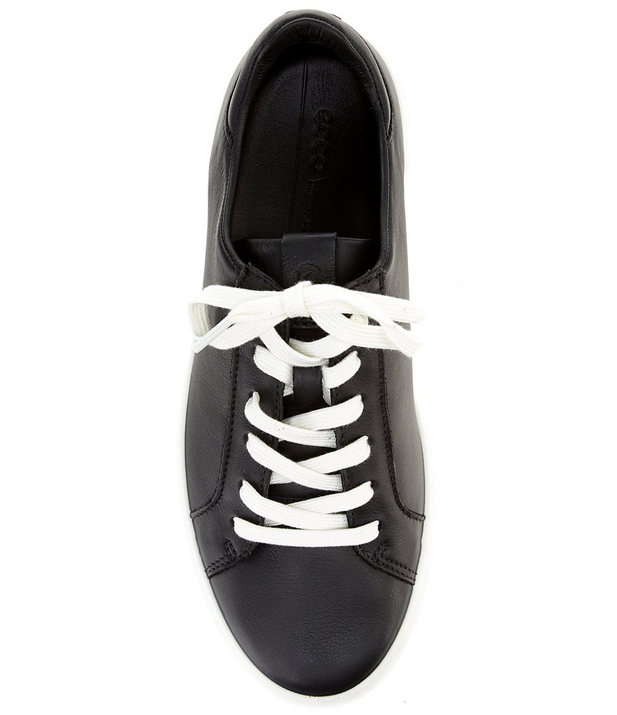 ECCO Street Tray Leather Lace-Up Sneakers