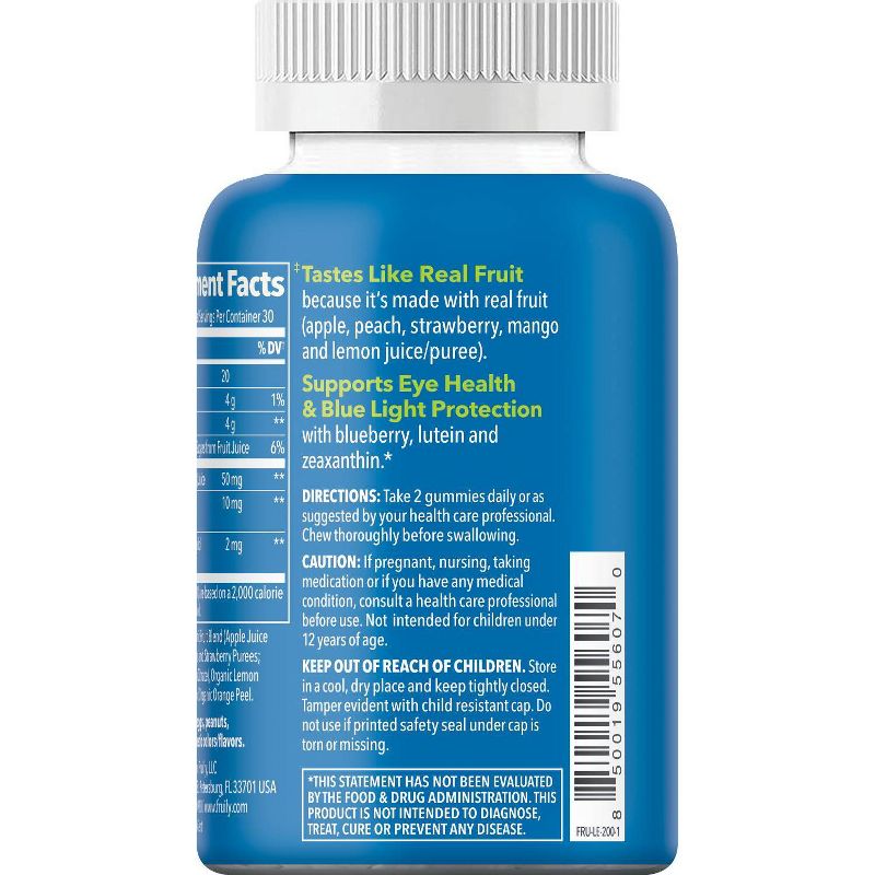 Fruily Organic Lutein Eyesight Real Fruit Gummy - 60ct