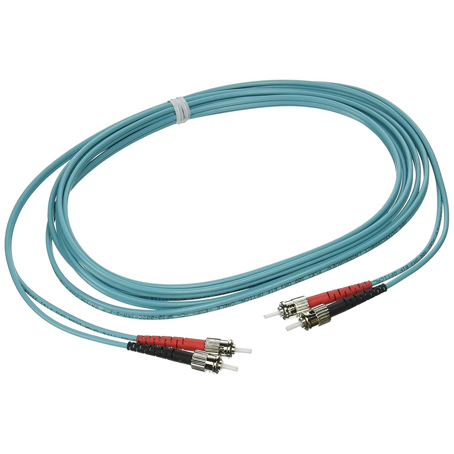 C2G/Cables to Go 21632 10 GB ST/ST Duplex 50/125 Multimode Fiber Patch Cable (3 Meters, Aqua)