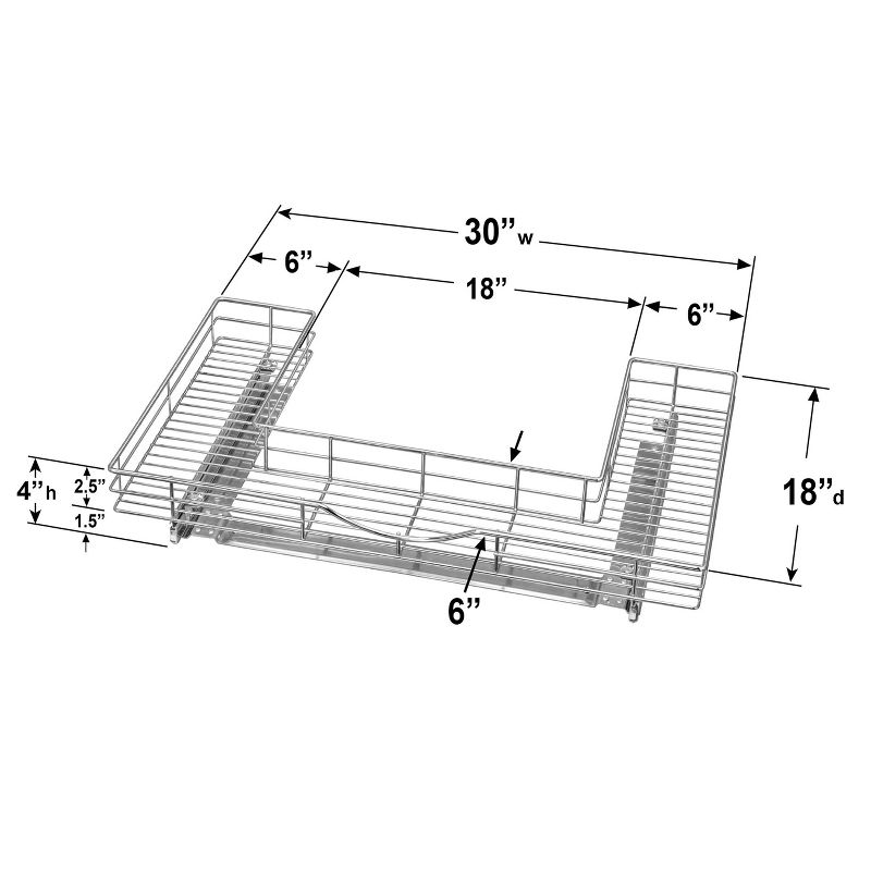 Lynk Professional U-Shaped Roll Out Under Sink Drawer