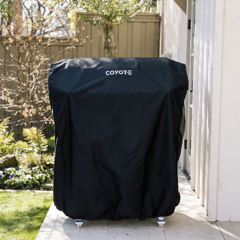 Coyote Outdoors 30 In Vinyl Protective Weatherproof Cart Grill Cover for C2SL30