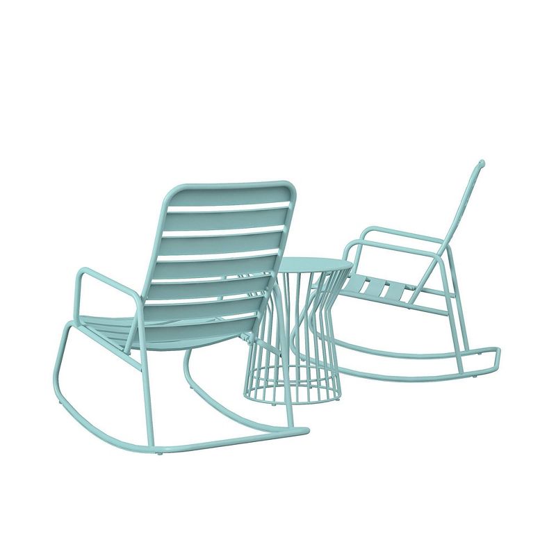 Roberta Outdoor/Indoor Rocking Chair - Aqua Haze - Novogratz