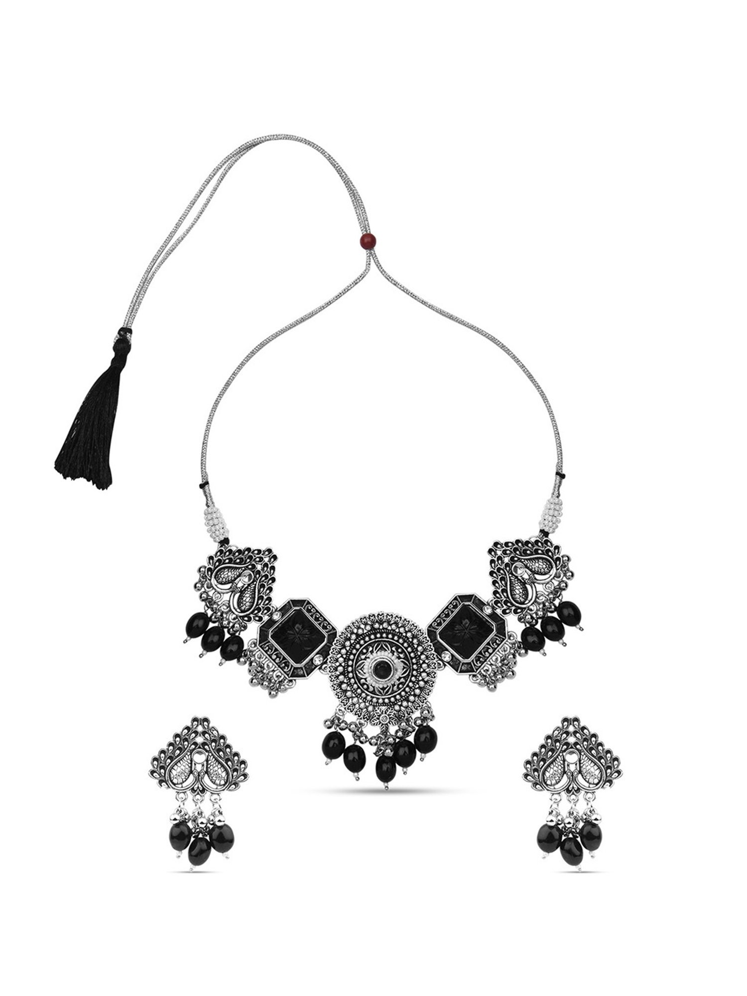 Fida Ethnic Black Jewellery Set