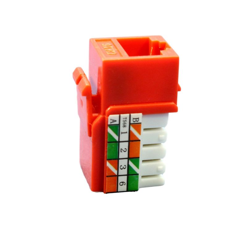Cooper Wiring Devices 5546-6O Cat 6 RJ45 Modular Data Jack Insert, Orange