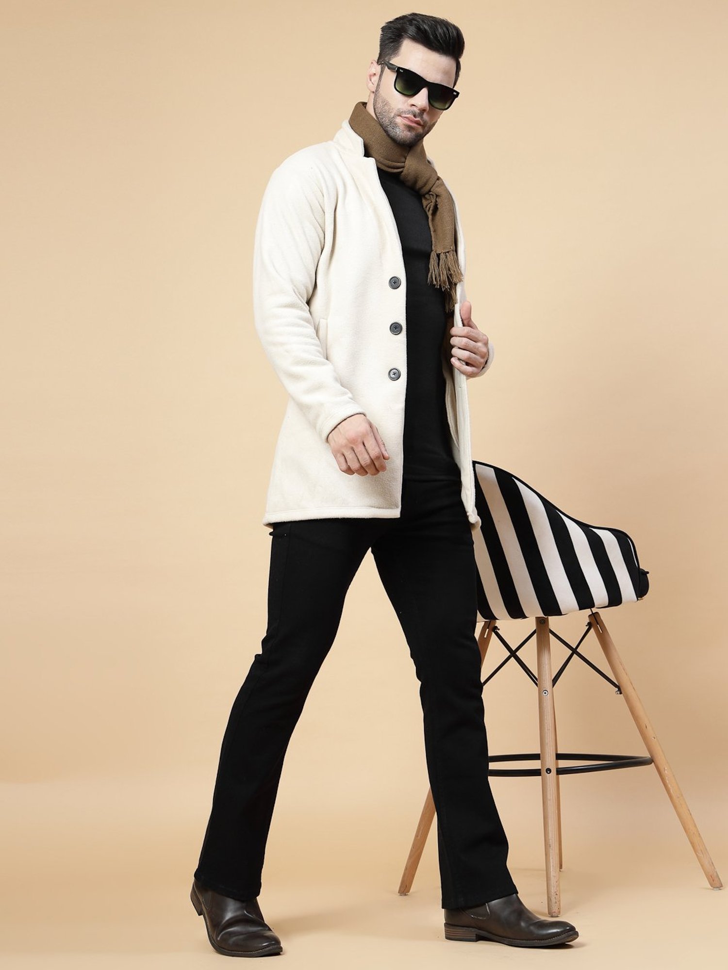 Rigo Light Beige Regular Fit Overcoat