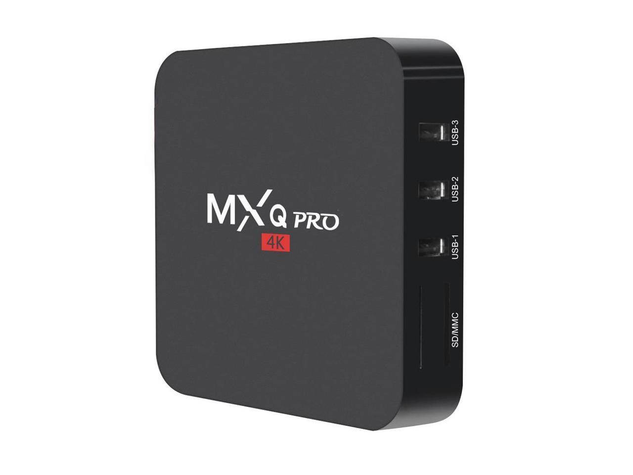 MXQ Pro P281 Android 7.1.2 TV Box Player with 1GB, 8GB ROM - EU Plug/Amlogic S905W Quad-core Android 7.1.2 1GB 8GB 4K Smart TV Box - Black