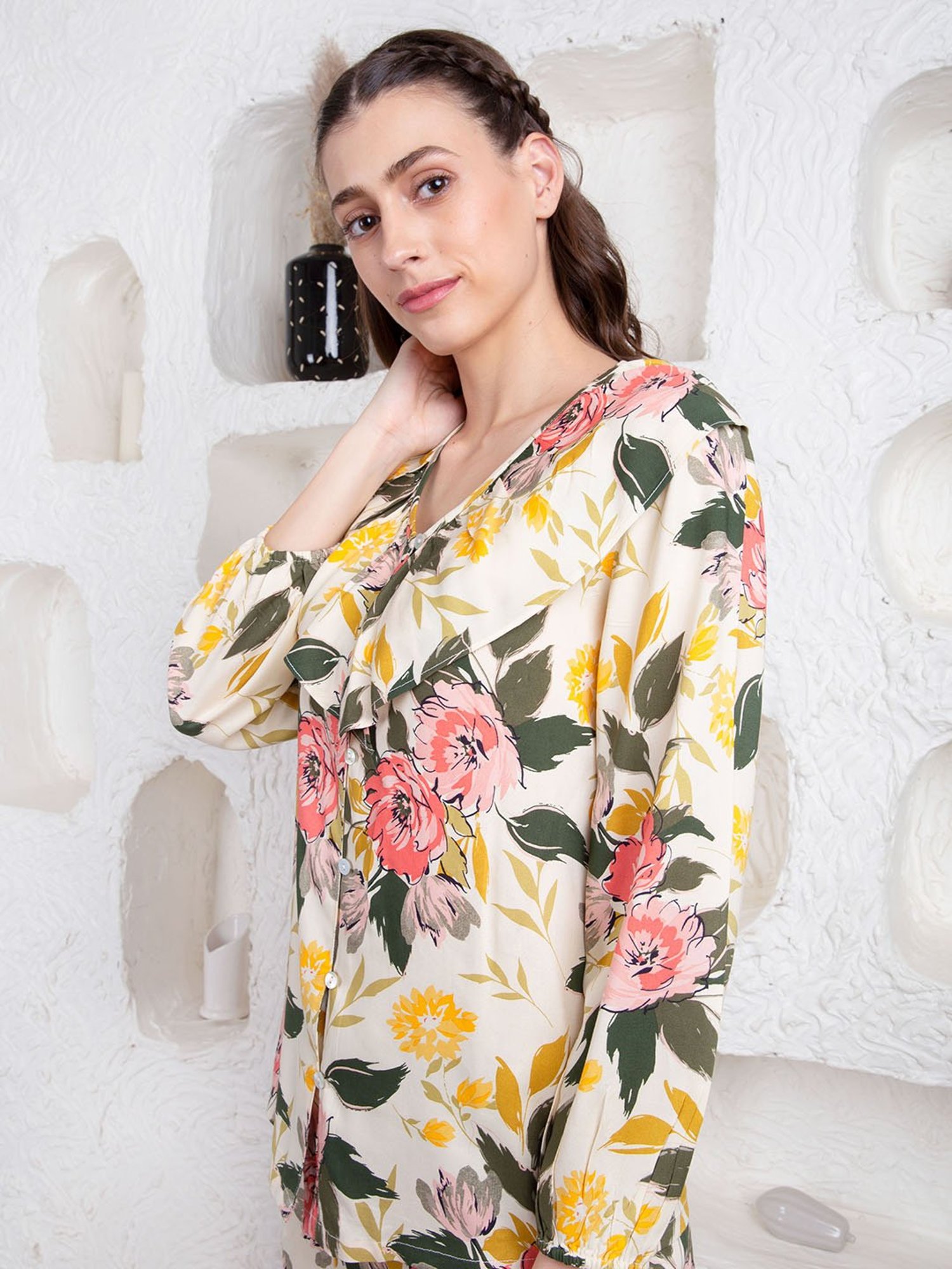 Dusk Attire Multicolor Kesia Pyjama Set