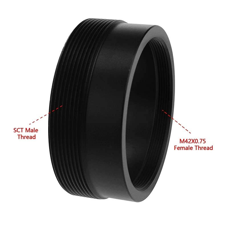 M42X075 Female to SCT Male Thread 2quot 24 TPI Telescope Adapter