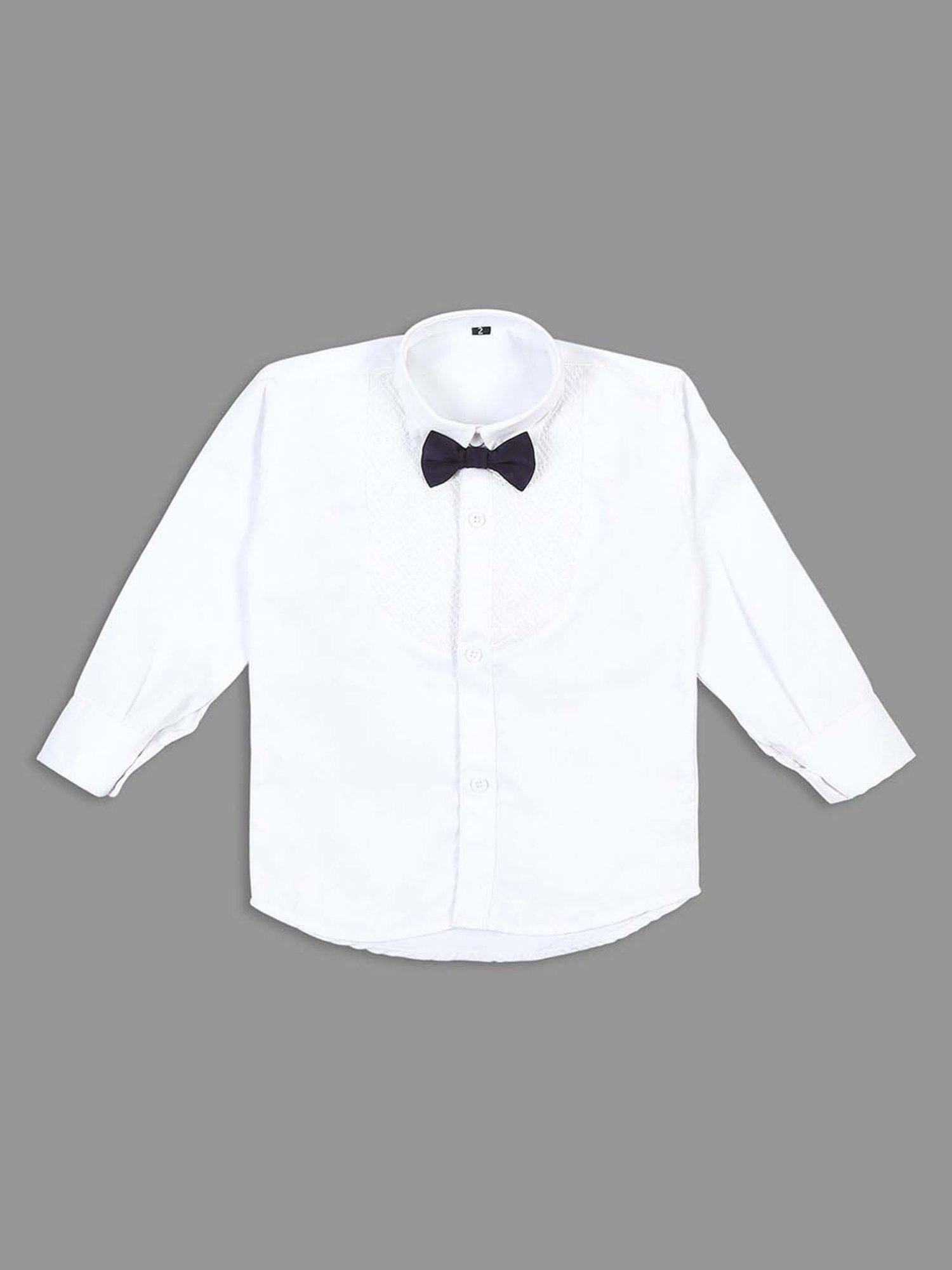 Kids Island Boys Purple Self Full Sleeves Suit Set