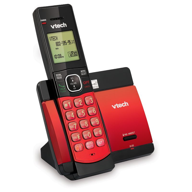 VTech DECT 6.0 Expandable Cordless Phone w/ Handset - Red CS5119-16