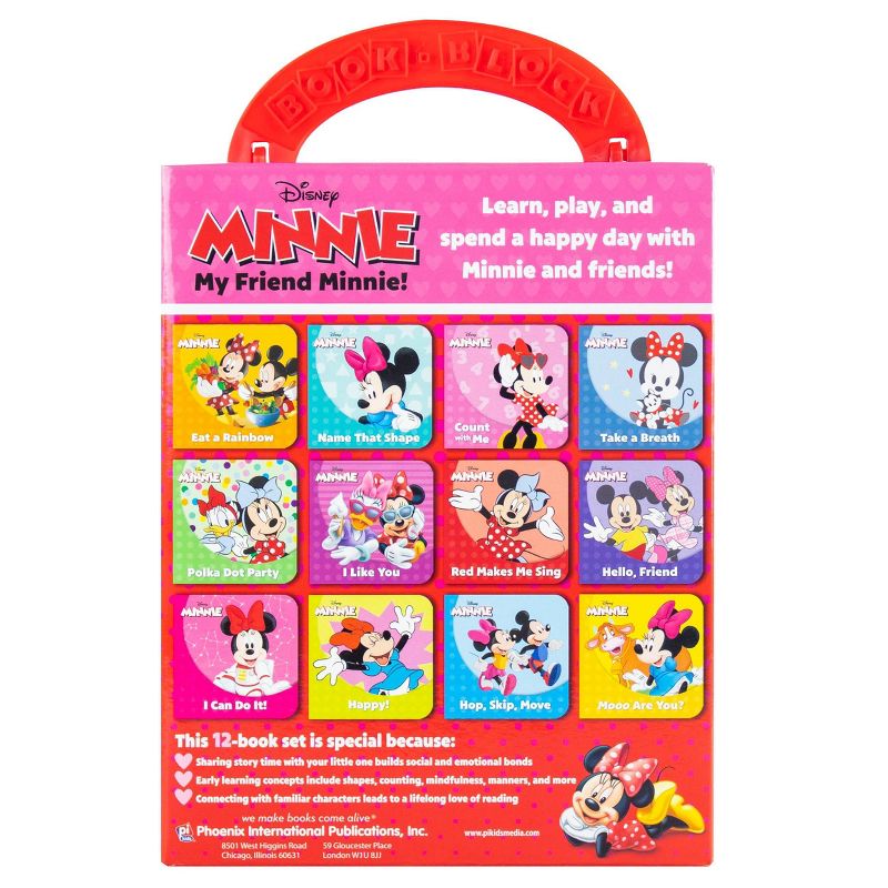 Disney My Friend Minnie Mouse My First Library 12 Board Book Set - by Emily Skwish (Board Book)