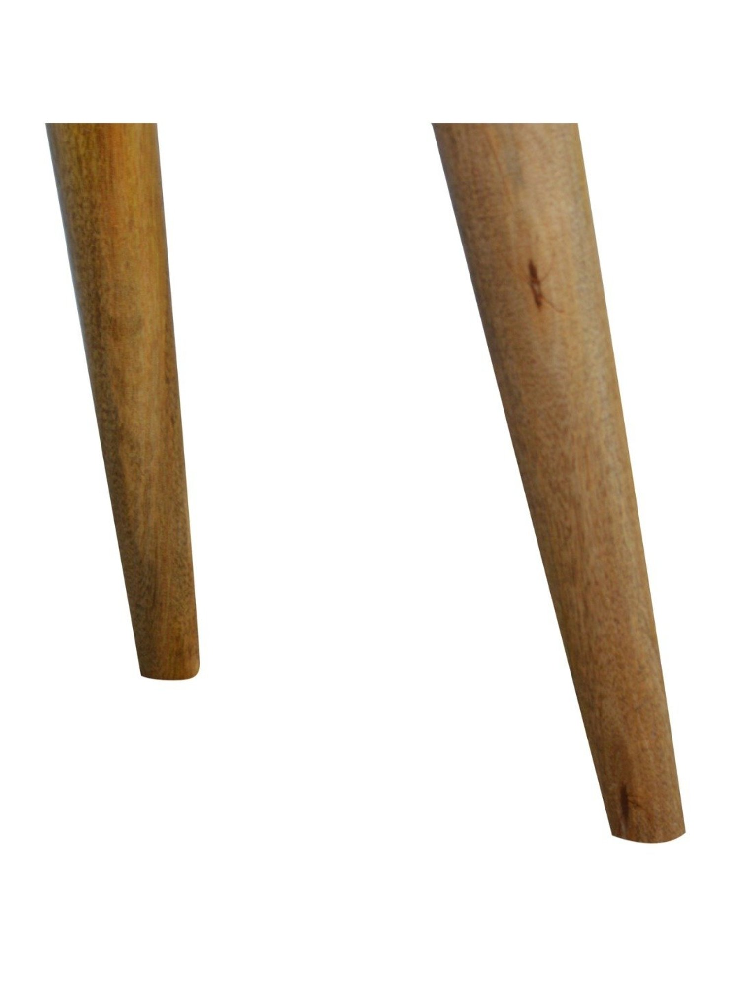 Artisan Furniture Brown Curved Tweed Bench Oak-ish Finish