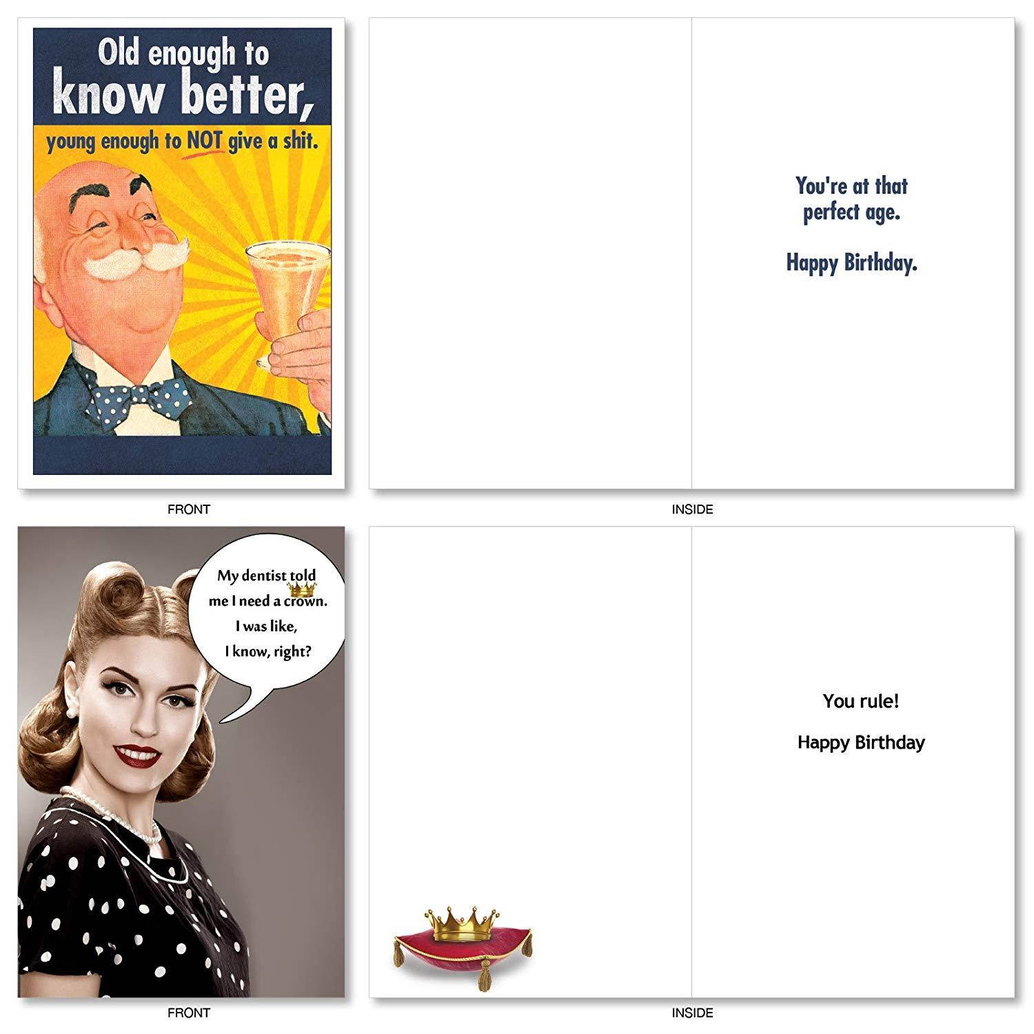A Very Funny Birthday: Assorted Box of 20 Hysterical Birthday Cards Featuring the Absolute Best Humor Cards Ever, of All Time, Envelopes - Adult Humor (10 Designs, 2 Cards Per Design) AC5979BDG-B2x10
