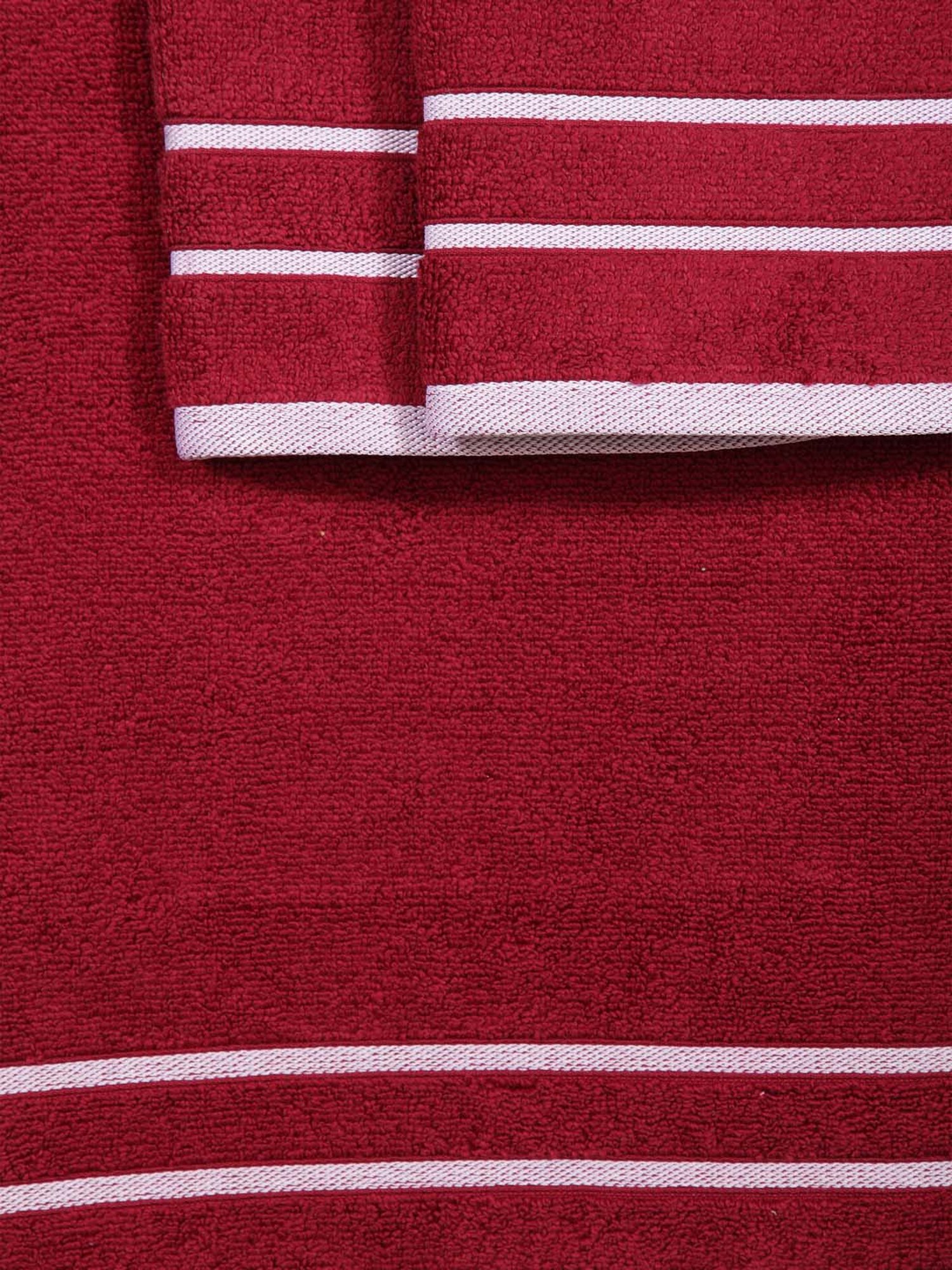 Mark Home 100% Cotton 500 GSM Zero Twist Simply Soft Maroon Towel Set