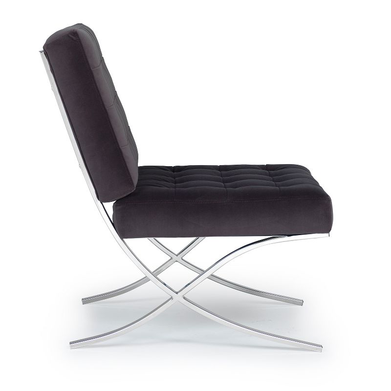 Studio Designs Home Mid-20th Century Stylish Design Atrium Modern Velvet Accent Indoor Lounging Chair, Mink Brown