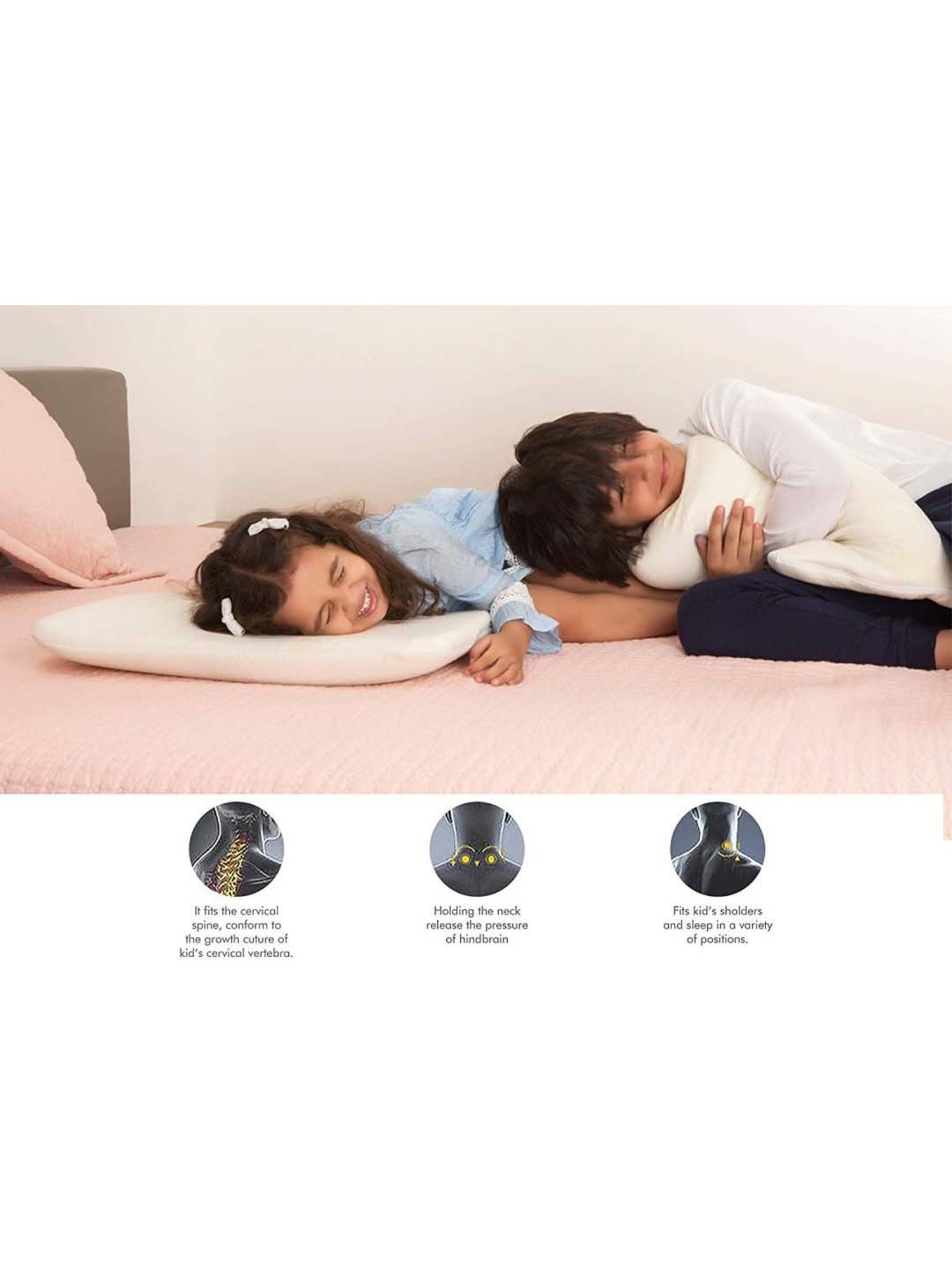 The White Willow White Slim Kids Pillow - Set of 1