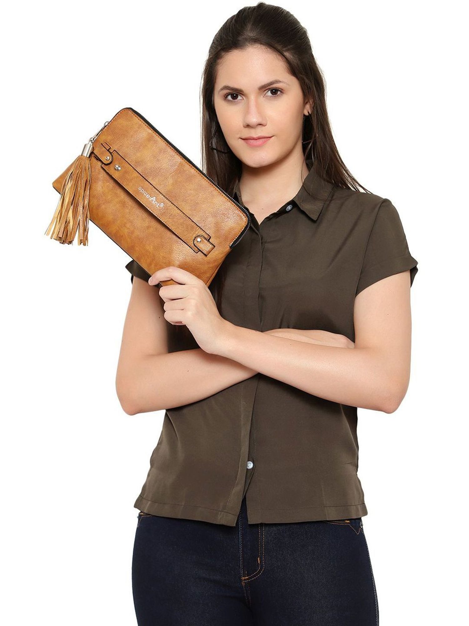 Spice Art Tan Solid Pouch