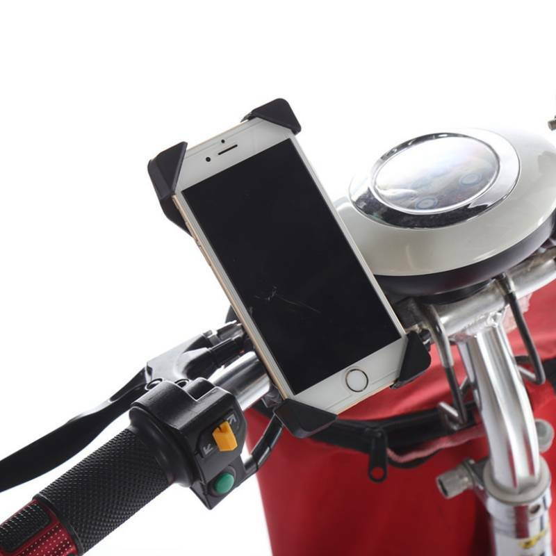 Mountain Bike Motorcycle Phone Holder 360&deg;Rotatable Handlebar Bicycle Phone Holder For Universal Mobile Cell Phone Clip Stand Mount Bracket
