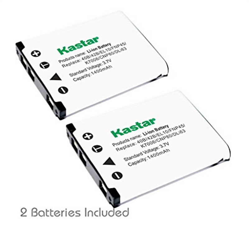 Kastar Battery (2-Pack) for Pentax Optio D-LI108, D-LI63 work with Pentax Optio L36, L40, LS465, LS1000, M30, M40, M90, M900, RS1000, RS1500, T30, V10, W30 Digital Cameras