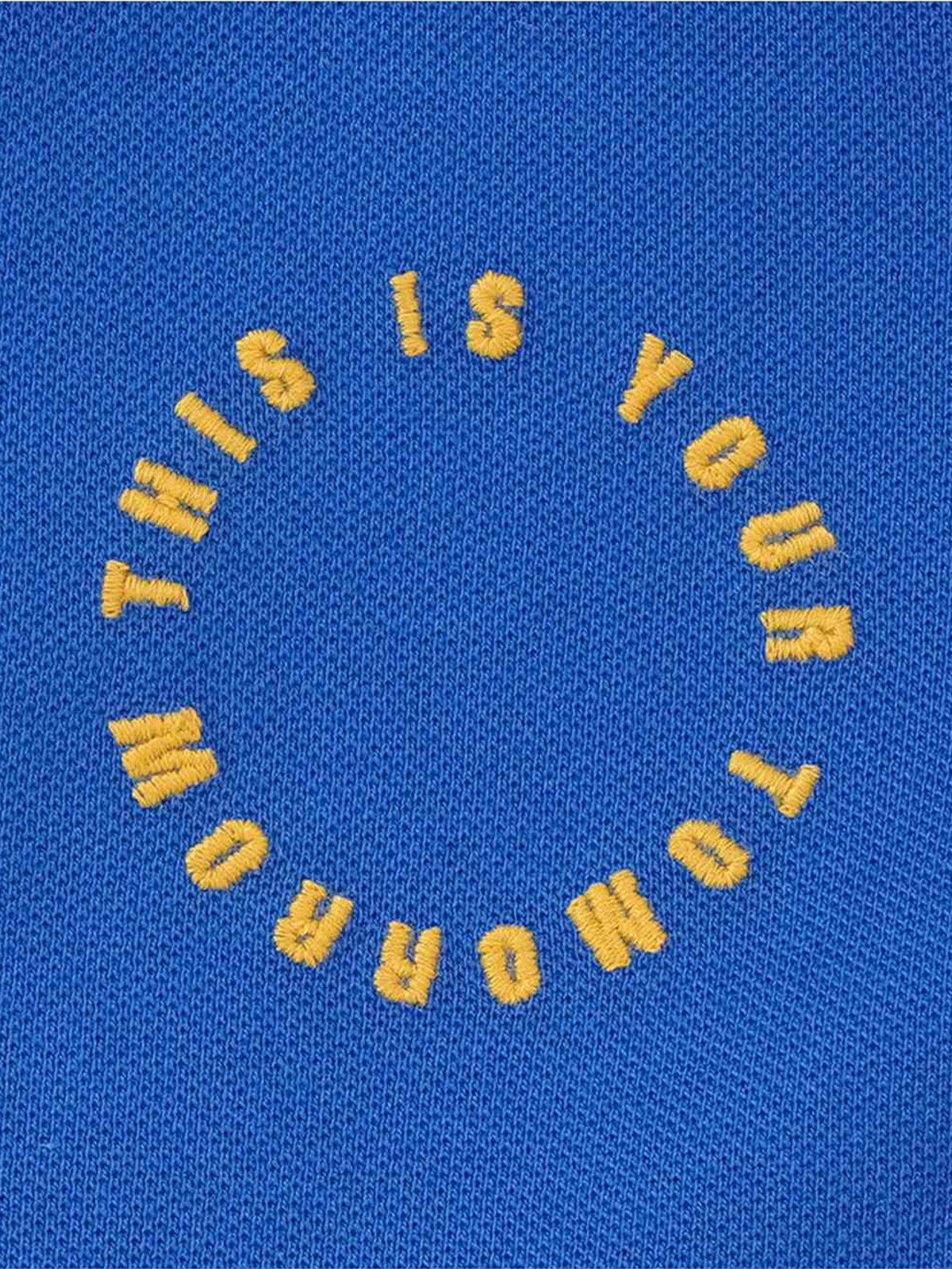 Edheads Kids Blue & Yellow Cotton Color Block Polo T-Shirt