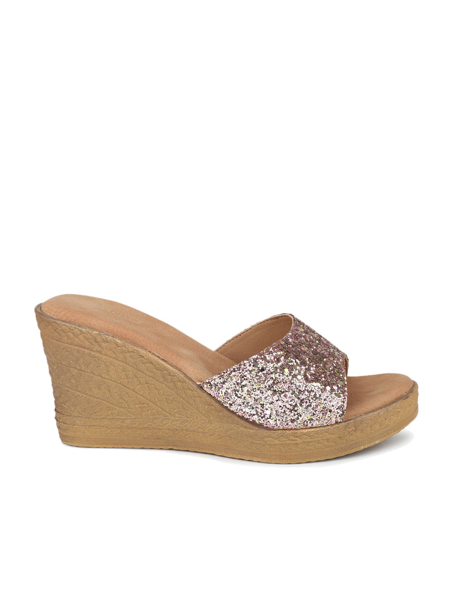 Inc.5 Women's Rose Gold Casual Wedges