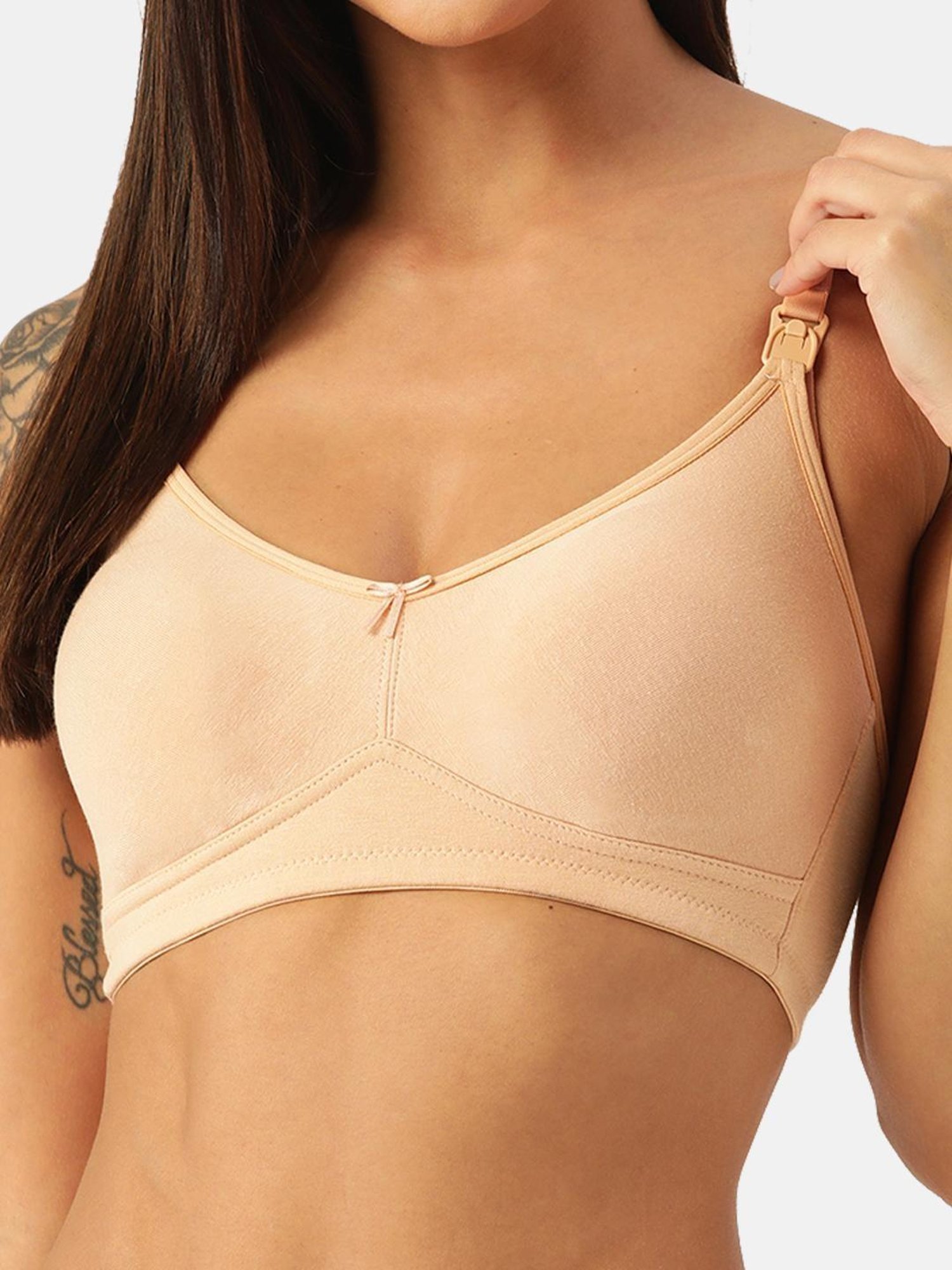 Inner Sense White Non Wired Non Padded Nursing Bra