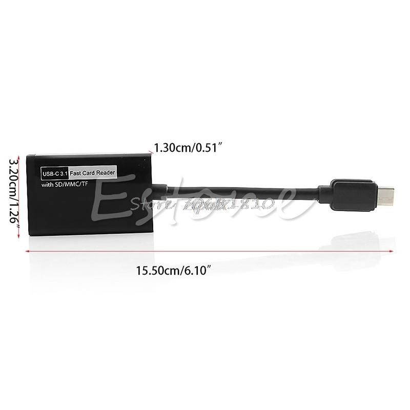 USB 3.1 Type C to Micro SD MMC SDXC TF Card Reader Adapter For Phone Z09 Drop ship