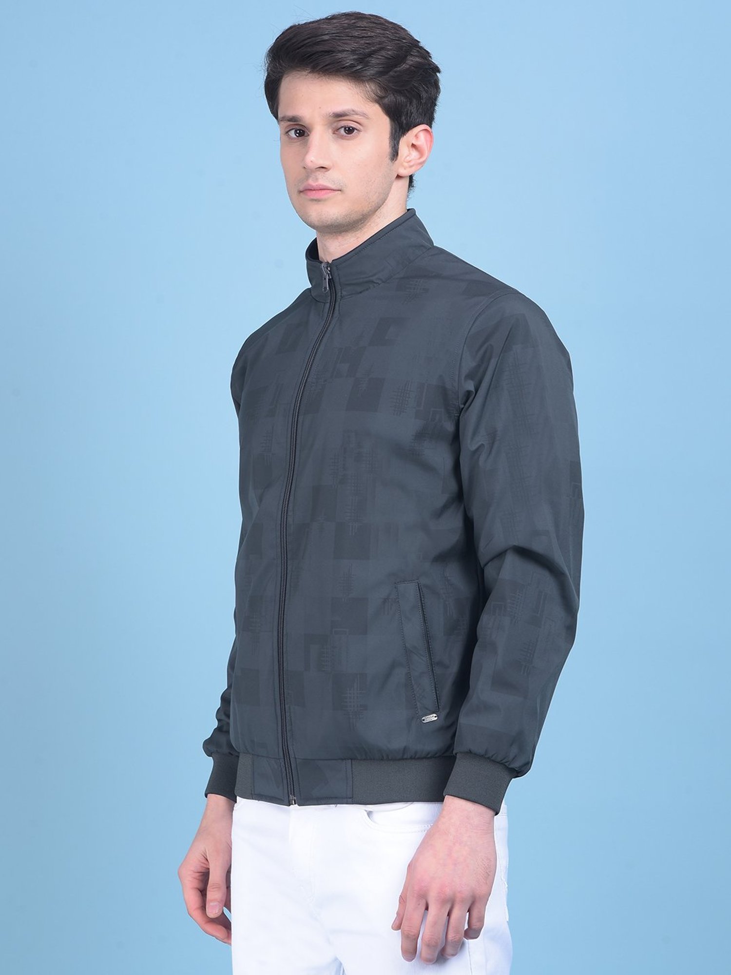 Crimsoune Club Military Green Regular Fit Printed Jacket