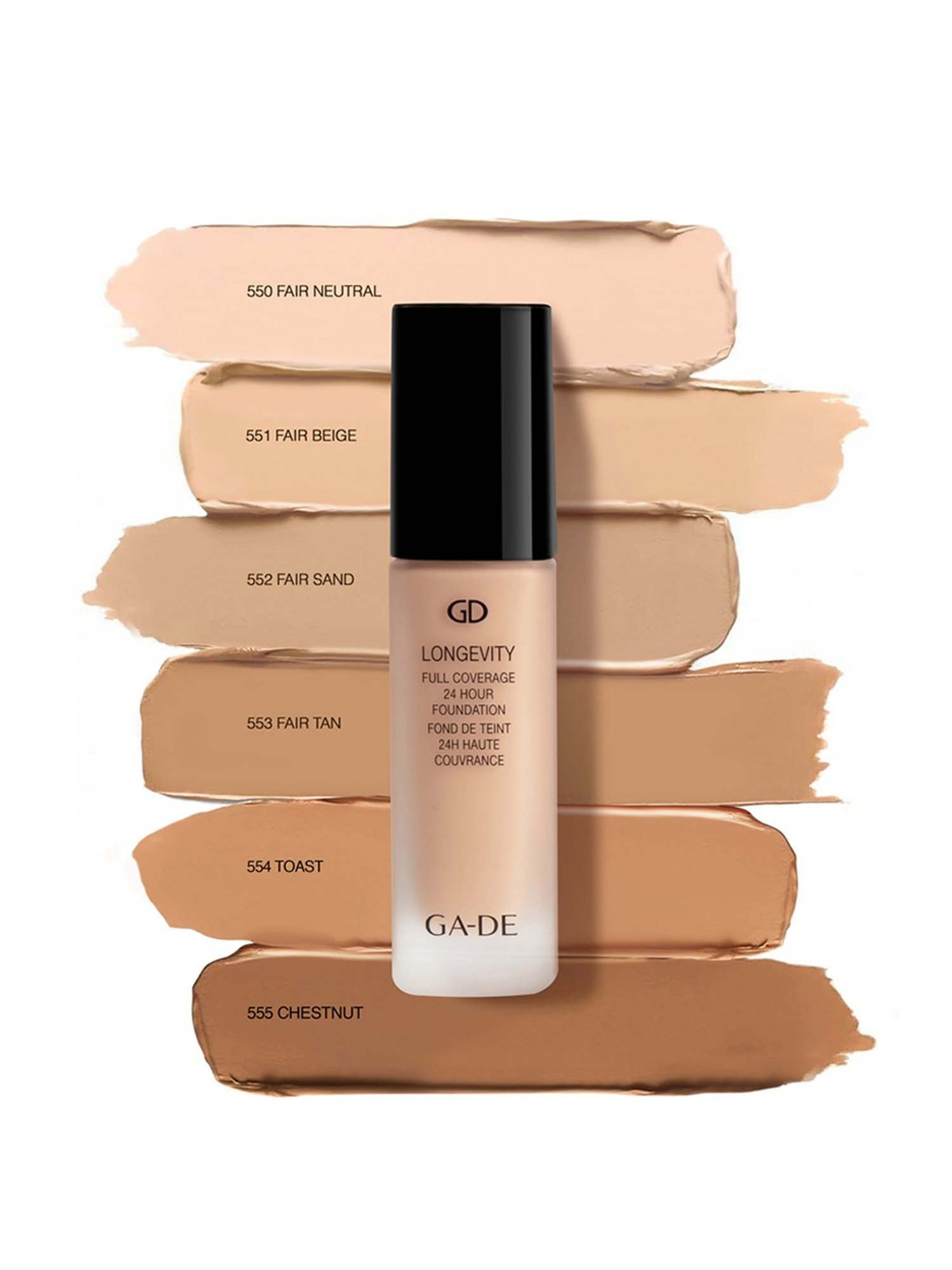 GA-DE Longevity Full Coverage 24 Hour Foundation 552 Fair Sand - 30 ml