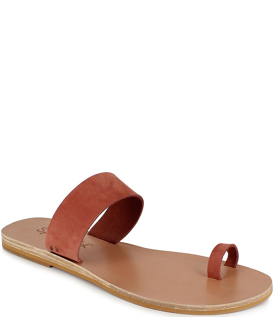 Splendid Serenity Leather Toe Ring Thong Sandals