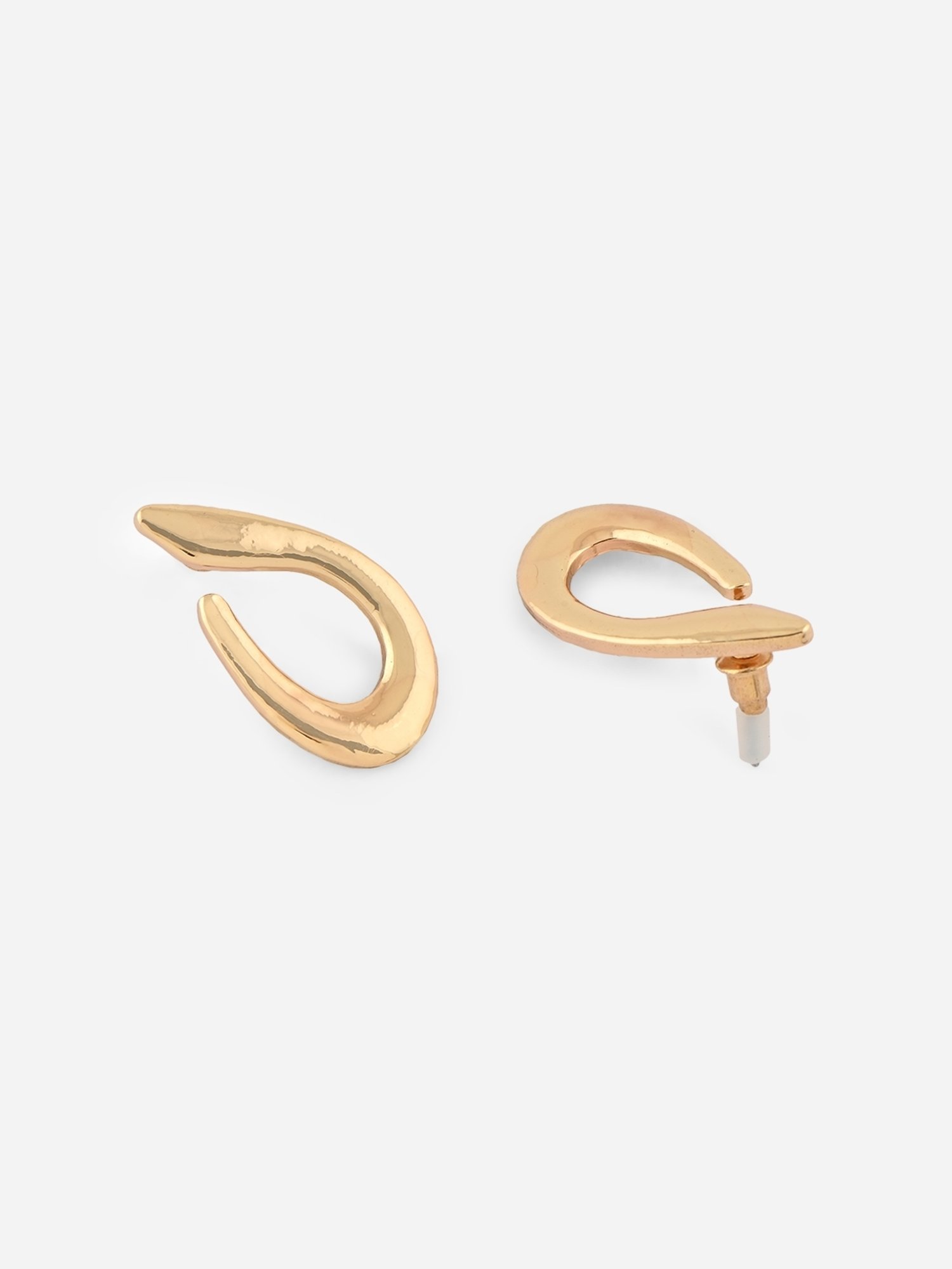 ToniQ Molten Gold Plated Hoop Earrings for Women