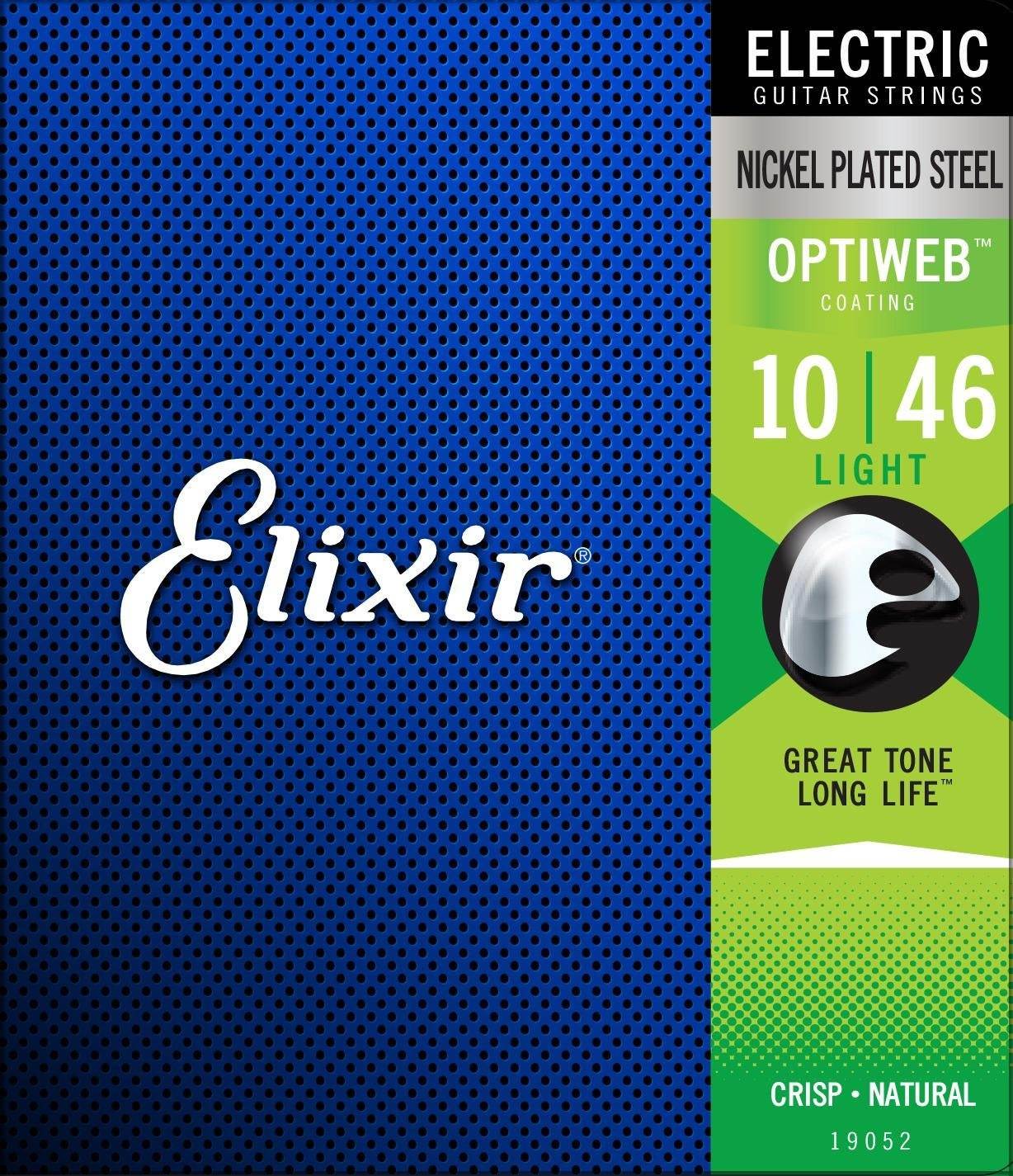 Elixir 19052 Electric Guitar Strings with OPTIWEB Coating, Light, 10-46