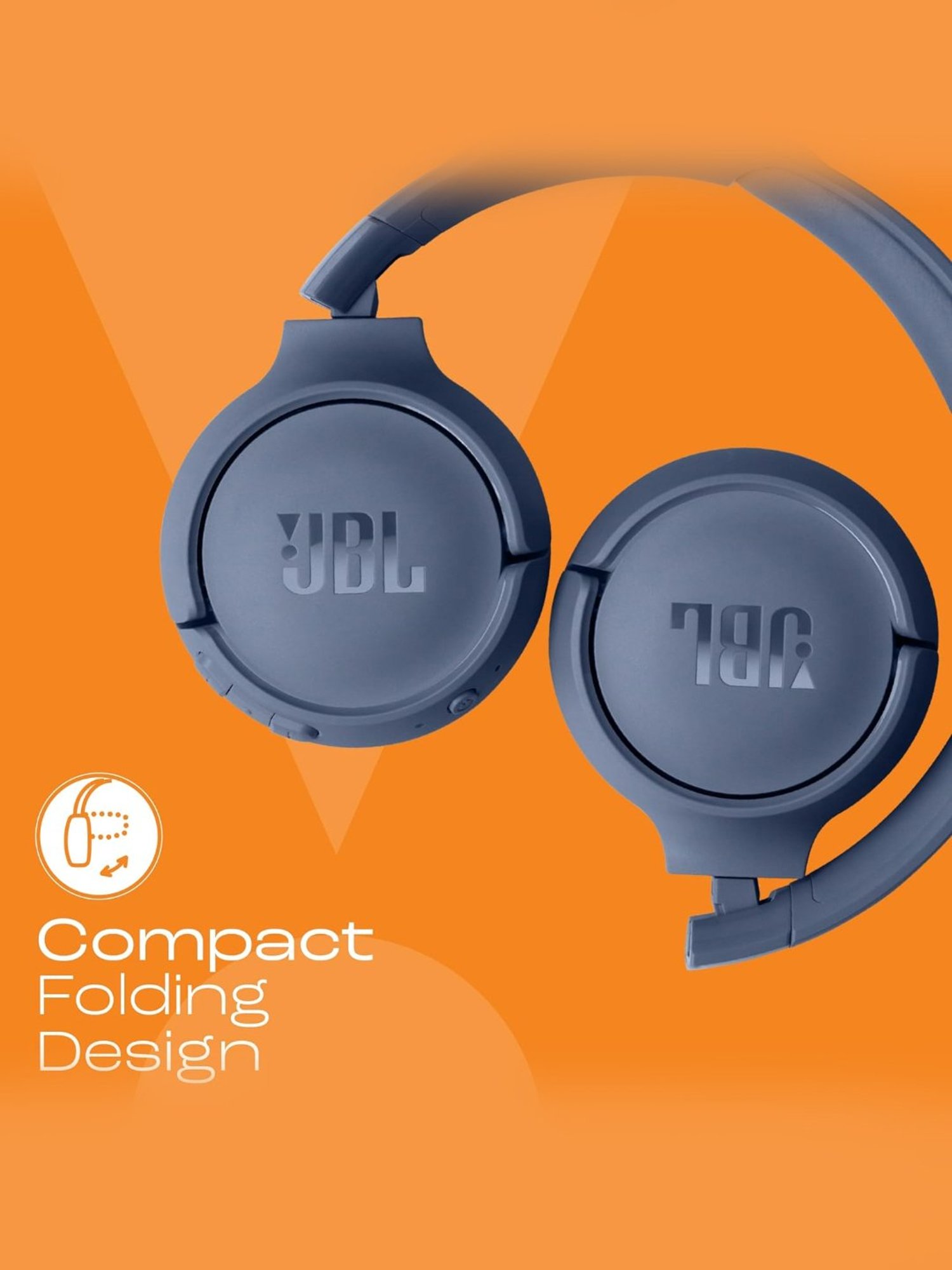 JBL Tune 520BT On Ear Wireless Bluetooth Headphones with Upto 57 Hrs Playtime (Blue)